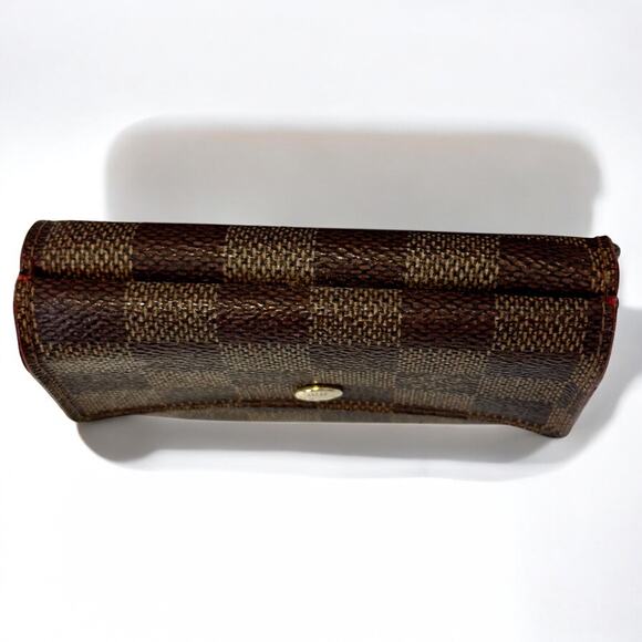 Authentic LOUIS VUITTON Elise Wallet Trifold Portefeuille Damier Ebene Canvas - Picture 12 of 15